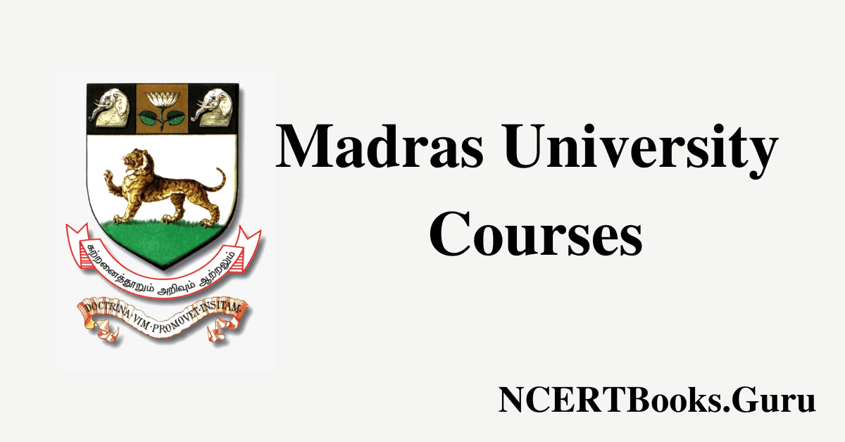 madras university courses