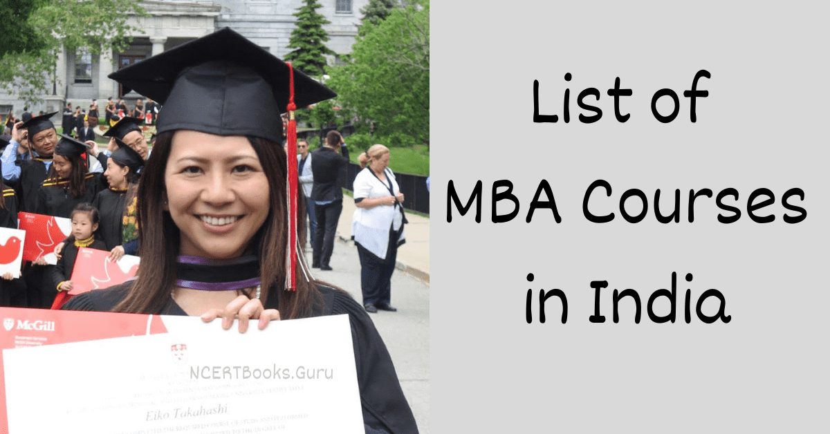 list of MBA Courses in India