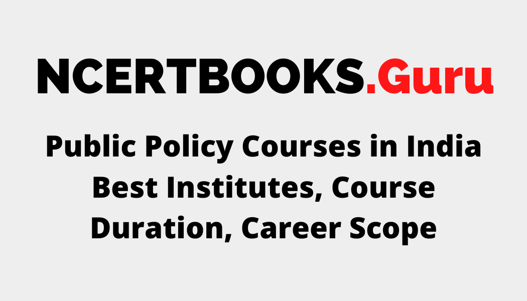 Public Policy Courses in India